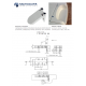 EXTERNAL EMBEDDED HINGE 50X30X22 90° OPENING 